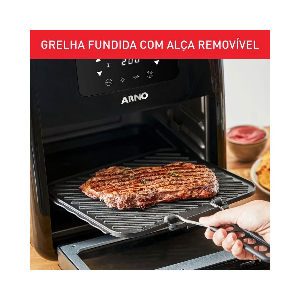 Fritadeira Digital Arno Airfry Oven e Grill 11 L Fw5018b1 Ufe9 Expert 9 em 1 Preto - 110v - 5