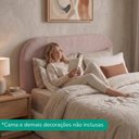 Ver imagem 6 de Cabeceira Painel Suspenso Casal 160 cm Alana Organica Boucle Rose Artte