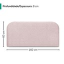 Ver imagem 3 de Cabeceira Painel Suspenso Casal 160 cm Alana Organica Boucle Rose Artte