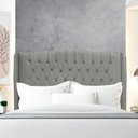 Ver imagem 2 de Cabeceira de Cama Box King 195 Cm Dubai Premium - Veludo Cinza Grafite