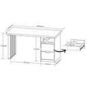 Ver imagem 6 de Escrivaninha Home Office 2 Gavetas Florence Branco-olmo