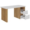 Ver imagem 4 de Escrivaninha Home Office 2 Gavetas Florence Branco-olmo