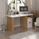 Ver imagem 1 de Escrivaninha Home Office 2 Gavetas Florence Branco-olmo