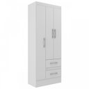 Ver imagem 1 de Guarda-Roupa Solteiro Nobre 3 Portas 2 Gavetas Cor Branco