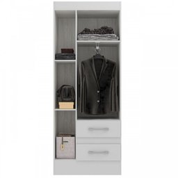 Guarda-Roupa Solteiro Nobre 3 Portas 2 Gavetas Cor Branco - 3