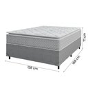 Ver imagem 3 de Cama Box Casal Colchão Molas Ensacadas Pillow Top Perfect 138x188x71cm Cinza/branco Umaflex