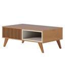 Ver imagem 5 de Mesa de Centro para Sala de Estar 01 Nicho Delta C04 Freijó Off White Matte - Lyam Decor