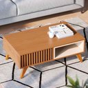 Ver imagem 2 de Mesa de Centro para Sala de Estar 01 Nicho Delta C04 Freijó Off White Matte - Lyam Decor