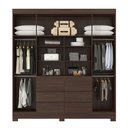 Ver imagem 3 de Guarda Roupa Casal Íris 4 Portas 6 Gavetas MDP com Espelho Cafe Touch Demóbile