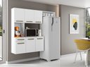 Ver imagem 1 de Cozinha Modulada Carol C/ Balcão 163cm:branco