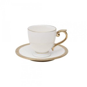 Jogo de Xícaras de Café com Pires Porcelana 12 Peças 90ml Paddy Rojemac