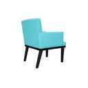 Ver imagem 2 de Poltrona Decorativa Vitória Suede Azul Tifany Pés Madeira Ms Decor