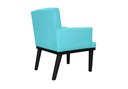 Ver imagem 2 de Poltrona Decorativa Vitória Suede Azul Tifany Pés Madeira Ms Decor