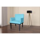 Ver imagem 3 de Poltrona Decorativa Vitória Suede Azul Tifany Pés Madeira Ms Decor