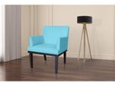 Ver imagem 3 de Poltrona Decorativa Vitória Suede Azul Tifany Pés Madeira Ms Decor