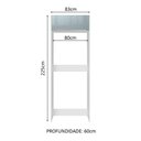 Ver imagem 3 de Porta-Geladeira Madesa Lux 1 Porta Basculante Branco/Cinza