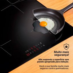 Cooktop de Indução 4 Bocas Eos com Painel Touch Preto 7200w Eci04ep3 220v - 3