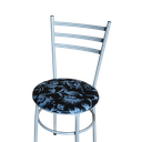 Ver imagem 5 de 6 Cadeiras Epoxi Cinza para Cozinha Assento Floral:floral Preto