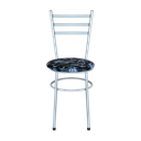 Ver imagem 3 de 6 Cadeiras Epoxi Cinza para Cozinha Assento Floral:floral Preto