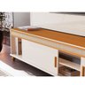 Rack Comodoro - 2 Portas 2.20cm Tvs até 75" Edn Móveis:off White/cedro - 2