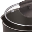 Ver imagem 4 de Leiteira Antiaderente Nr 14 Preta com Tampa Vidro Fortaleza