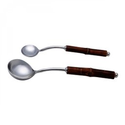 Jogo de Conchas Inox com Cabo de Bamboo 2 Peças Rojemac - 2