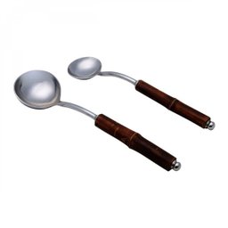 Jogo de Conchas Inox com Cabo de Bamboo 2 Peças Rojemac - 1