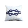 Almofada Impermeável Coleção Náutica Bordada Branca Quadrada:somente Capa - 1