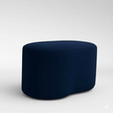 Ver imagem 2 de Puff Feijão Curvo Orgânico Redondo Sala Confortável Moderno Suede:azul Marinho
