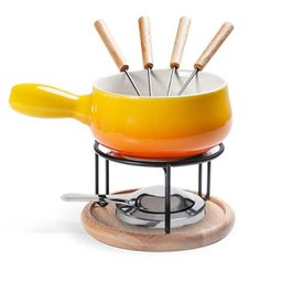 Conjunto Raclette Preto e Fondue Amarelo 16 peças Brinox - 2