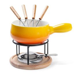 Conjunto Raclette Preto e Fondue Amarelo 16 peças Brinox - 3