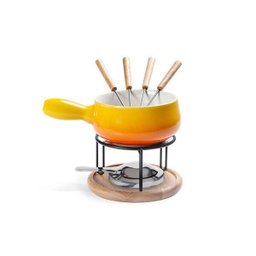 Conjunto para Fondue 9 peças Amarelo Brinox - 2