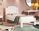 Ver imagem 1 de Cama de Solteiro Estrados Reforçados Segurança 100% MDF Lais: Branco