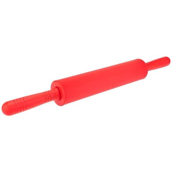 Rolo de Massas Plástico e Silicone Vermelho 45 cm Weck - 1