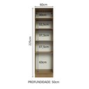Ver imagem 2 de Paneleiro 60 Cm com Nichos Abertos para Cozinha Madesa Glamy, Agata, Stella - Rustic