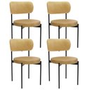 Ver imagem 1 de Kit 04 Cadeiras Estofadas para Sala de Jantar Louvre L02 Couríssimo Fendi - Lyam Decor
