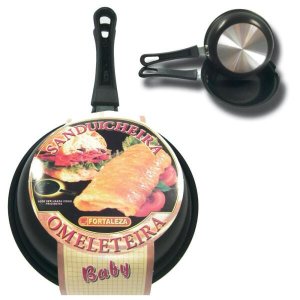 Omeleteira Baby Antiaderente nr 14 Preta Fortaleza