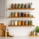 Ver imagem 1 de Kit 3 Prateleira 60x15 Madeira Maciça Suporte Invisivel Amêndoa