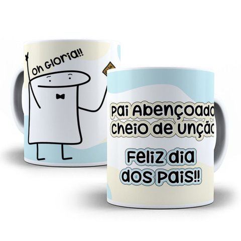 Caneca de Porcelana Flork "pai Abençoado Cheio de Unção