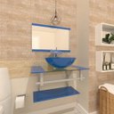 Ver imagem 2 de Gabinete de Vidro Estônia 60cm Ac Azul Ek