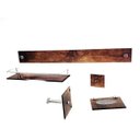 Ver imagem 1 de KIT BANHEIRO LUXO RETO 5 PEÇAS JERUSALÉM CARRARA AMADEIRADO