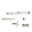 Ver imagem 1 de Kit Banheiro Luxo Reto 5 Peças Jerusalém Carrara Bco