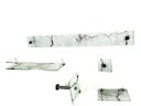 Ver imagem 1 de Kit Banheiro Luxo Reto 5 Peças Jerusalém Carrara Bco