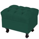 Ver imagem 1 de Puff Decorativo París Luis Xv L02 Capitone Suede Verde Musgo - Lyam Decor
