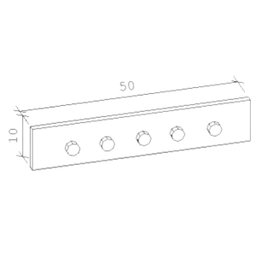 Cabideiro de Parede Pendurador Organizador Toalha Roupa Mdf - 3