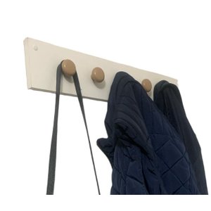 Cabideiro de Parede Pendurador Organizador Toalha Roupa Mdf