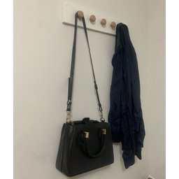 Cabideiro de Parede Pendurador Organizador Toalha Roupa Mdf - 4