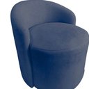 Ver imagem 7 de Kit Namoradeira + 2 Poltronas Yara Orgânica Suede Azul Marinho