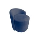 Ver imagem 5 de Kit Namoradeira + 2 Poltronas Yara Orgânica Suede Azul Marinho