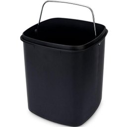 Lixeira Aço Carbono Pedal e Cesto 20 L Frame Preto Brinox - 2